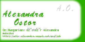 alexandra ostor business card